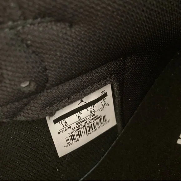 Nike Air Jordan 1 Retro High OG Black White 555088-010 Mens Size 10 - Picture 3 of 10